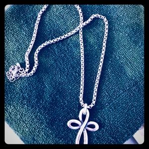 Sterling silver cross necklace from Italy
